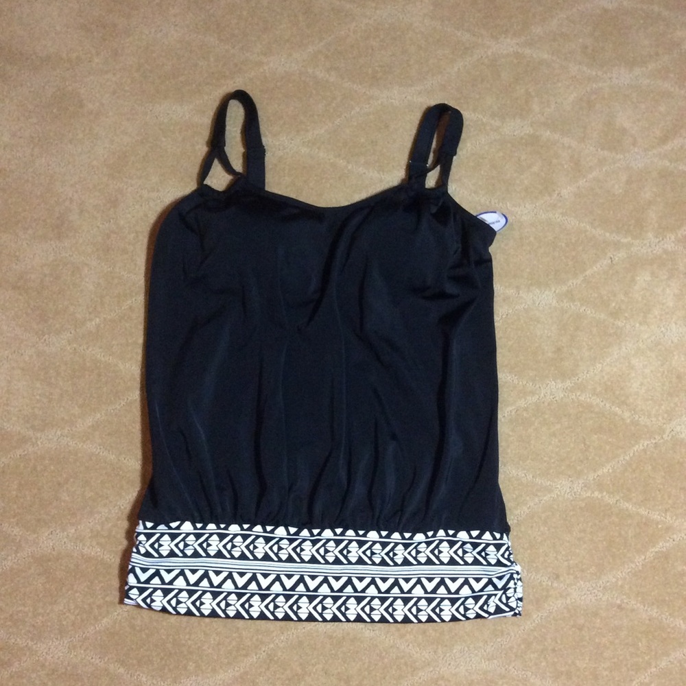 Swimsuits For All NWT Loop Strap Blouson Top, 10